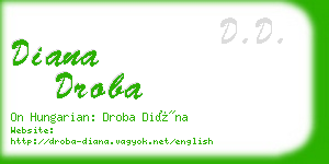 diana droba business card